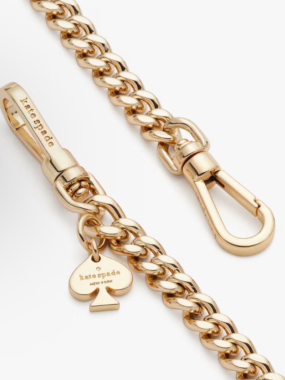 $59 Kate Spade ♠️ Gold Tone Yellow Chain Crossbody Bag Strap NWT Sealed